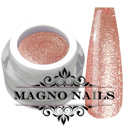 UV Gel - 183 - Chrome Glitter Glam Gel - Peachy Nude